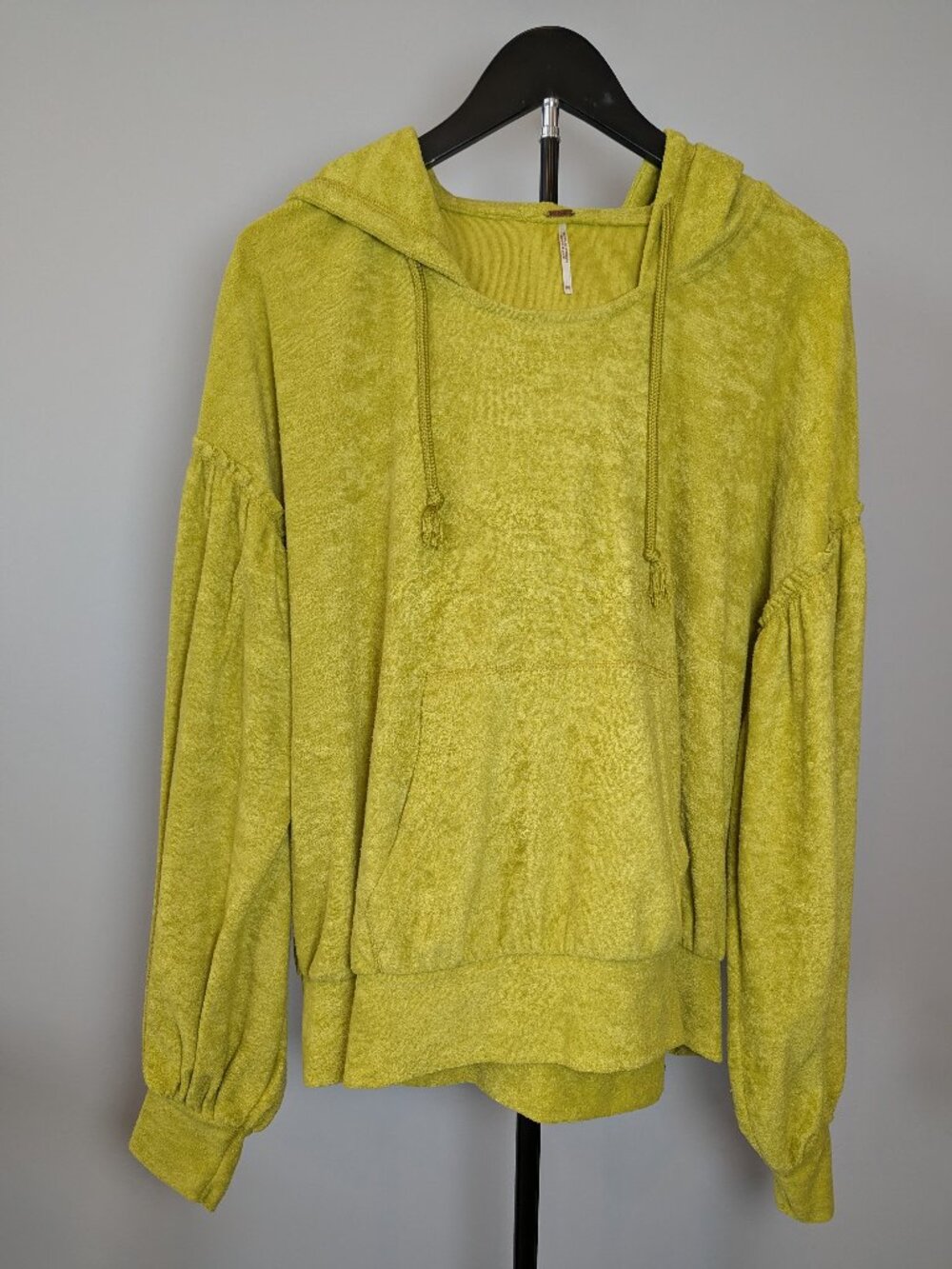 Free People Women's Size XS Early Morning Terry Hoodie Pea Soup Green Beach